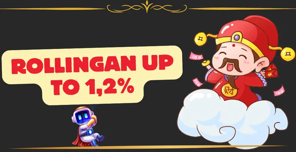 BONUS ROLLINGAN MINGGUAN 1,2%